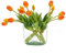 DUYONE 15pcs künstliche Tulpen Blumen, Real Touch Latex Bouquet, gefälschte Tulpen für Büro Hochzeit Party Home Küche Garten Dekoration(Orange, 15 Stück)