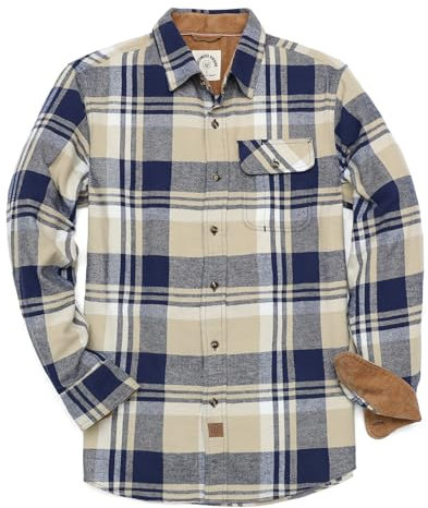 Dubinik® Chemise Flanelle Homme Chemise Homme Manches Longues Chemise A Carreaux Hommes Casual Chaude Regular Fit