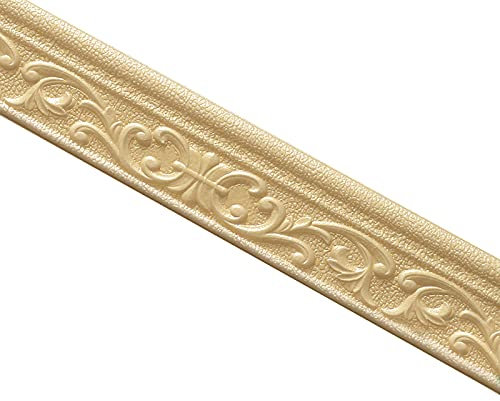 GEQIAN Wasserdichter 3D-Muster-Aufkleber, Wandverkleidung, Sockelleiste, Bordüre, Dekoration, selbstklebend, Haushalt