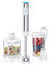Arendo - Stabmixer Edelstahl 1200 Watt Set - DC Motor - inkl. 800 ml Messbecher + Schneebesen - 2 Geschwindigkeitsstufen – Turbotaste – abnehmbarer Edelstahl Mixfuß - blaue LEDs - weiß
