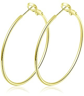 Hasnsofie Creolen Silber 925 Ohrringe für Damen, 925 Sterling Silber Creolen Ohrringe Set, Hypoallergen Groß Silber Huggie Creolen Ohrringe, 30mm Gold Damen Kreolen Creolen Ohrringe Set für Mädchen