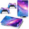 Autocollant en vinyle pour disque PS5, pour console et manettes Playstation 5 (PS5 Disc, Ciel rose)