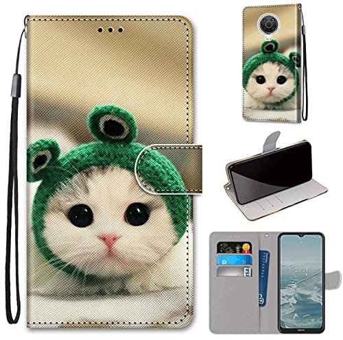 nancencen Kompatibel mit Nokia 6.3 / Nokia G10 / G20 Handyhülle, PU Leder Flip Cover Wallet Hülle (Anti-Fall) für Nokia 6.3 / Nokia G10 / G20 - Turban Kätzchen