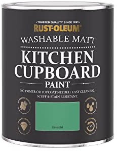 Rust-Oleum Green Kitchen Cupboard Paint in Matt Finish - Emerald 750ml