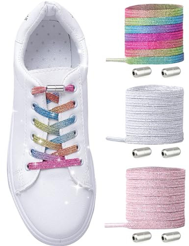 Elastische Schnürsenkel Ohne Binden | Elastische Schnürsenkel kinder Erwachsene - Gummi Schnürsenkel Schuhbänder Schnellverschluss Schnürsenkel Ohne Binden mit Metallkapsel für Sneaker, Laufschuhe