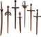 Vepoty Antike Schwerter Lesezeichen Charms 7 Stück Verschiedene Rapier Schwerter Anhänger Mini Anhänger für DIY Schmuckherstellung Zubehör