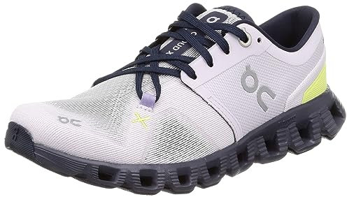 ON Cloud X 3 Damen-Turnschuhe aus Textil-Synthetik-Orchideen-Eisen, Größe 43, Orchid Ir on, 41 EU