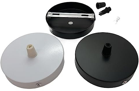 1 STÜCK Pendelleuchte, runde Deckenablage, Wandleuchte, Metallsockel, Chassis, schwarz, weiß, gerade Kante, Ablage-Set, 1 STÜCK (Size : 15CM, Color : Black)