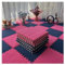 12-teilige Puzzle-Spielmatte, Flauschige Plüsch-Teppichfliesen, Quadratisches Schaumstoff-Teppich-Set, Schaumstoff-Bodenfliesen Für Spielzimmer, Schlafzimmer, 30 X 30 cm(Color:Rosenrot+Marineblau)