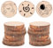 APACALI 100pcs Rondin de Bois Deco 5-6cm, Rondin Bois sans trou, Disque Rondelles en Bois, Tranches de Planche Bois Brut pour Decoration Noel Bois, Marque Place Mariage, Pyrograveur Bois