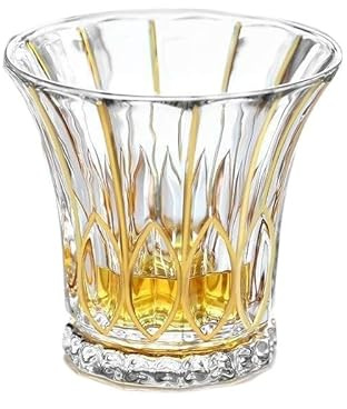 Glasbecher, Tassen, Kaffeetassen und Teetassen für den Heimgebrauch, exquisite Tassen, Haushaltswaren, Becher, Kristallglas Whiskybecher mit Goldfolie, ausländische Weinbecher und Blattgold