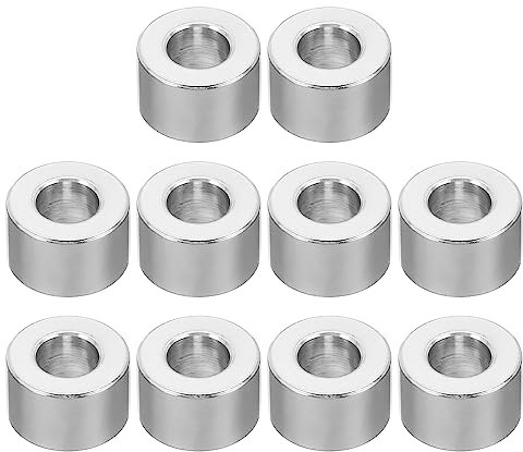 PATIKIL M8 Rond Entretoises, 10pcs Métal Aluminium 8.2mm ID x 16mm OD x 10mm L Épaisseur Espaceur Vis Écarteur pour 5/16 ou M8 Vis Boulons