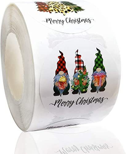 500 Stück (3.8cm) Weihnachtsaufkleber zum Beschriften Weihnachtssticker Rund Geschenkaufkleber selbstklebende Etiketten Weihnacht Sticker Etiketten für Party Dekoration Geschenkverpackungen Umschlag
