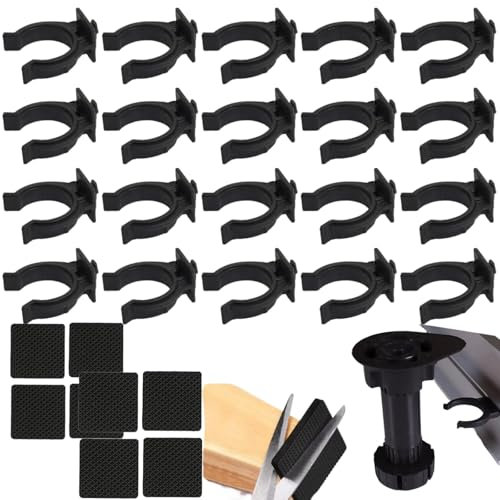 Gancho Zócalo Cocina,20 Piezas Clips Plinto de Cocina,Clips Fijación para Zócalos Cocina,Clips Paneles Baño,Clip Para Armario De Cocina,Clip De FijacióN Para Armario De Pared, Clips de Paneles Baño