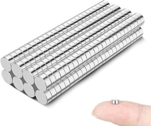 GoldRock 200 Stück Mini Magnete Rund, Kleine Magnete Stark 4x2mm, Neodym Magnet, Kühlschrank Magnete zum Basteln,Magneten Starker Halt Mini für Whiteboard,Pinnwand, Magnettafel,Tür, Karte,Bildschirm