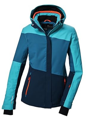 killtec Damen Skijacke/Funktionsjacke mit abzippbarer Kapuze und Schneefang KSW 67 WMN SKI JCKT, aquaverde, 42, 41961-000