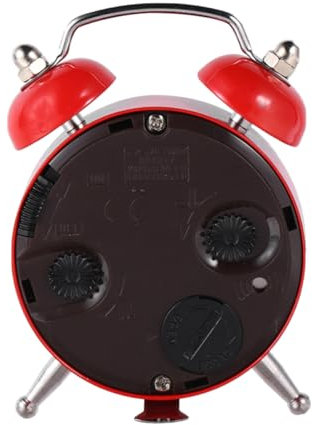 WOFASHPURET Mini Union Flag Wecker Leise Tickend Desktop Alarmuhr Für Schlafzimmer Und Schlafsaal Rote Tischuhr Mit Stillem Uhrwerk Und Einfachem Weckzeit-Setting Für Studenten Und Zuhause