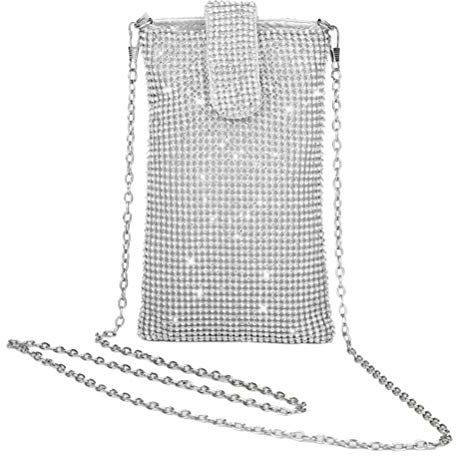 Theaque Bling Strass Abend Handtasche Handy Geldbörse Brieftasche Clutch Crossbody Bag