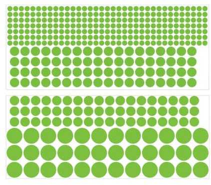 KOMBIUDA 2stücke Wandaufkleber Mit Leuchtenden Runden Punkten Aus Pvc-material Diy-raumdekor Für Zimmer Und Decke Leuchtend Im Dunkeln