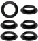6 Piece Lampshade Reducer Ring E27 Screw Collar Ring 40MM, Lampshade Fittings E27 for Table Lamp, Ceiling Lights, Plastic Screw Bulbs Lamp Holder Twist Lock Socket Replacement Ring（Black）