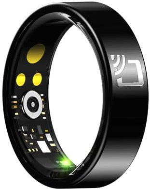 Ceramic Smart Ring for Men Women -Sleep Tracker Ring with Heart Rate Monitor,Blood Oxygen,Blood Pressure and pedometer Ring,8 Sport Modes Fitness Tracker,IP68 Waterproof with 5-day Battery Life