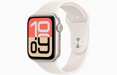 Apple Watch SE 3 [GPS + Cellular, 44mm] Cassa Galassia in Alluminio con Cinturino Sport Galassia, M/L (Ricondizionato)
