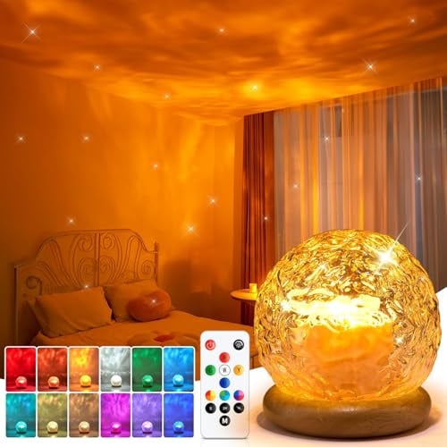 LED sänglampa stjärnhimmel projektor galax nattlampa timer dimmer | 18 RGB-färger, Aurora, fjärrkontroll, timer, bord, sovrumsdekoration, vardagsrum, gåva för alla