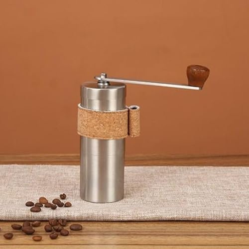 FUBESK Kaffeezubereitungs-Set, Edelstahl, Topf, Tasse, Filtertrichter und Mahlwerk mit Korkgriff, für Zuhause oder Büro
