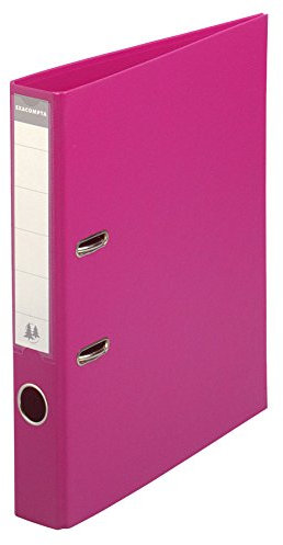 Exacompta - Réf. 53559E - 1 Classeur à levier A4 Prem'Touch - Dos de 50 mm - Mécanique 55 mm - Dimensions extérieures : 32 x 29 x 5 cm - Format à classer A4 - Coloris : Framboise