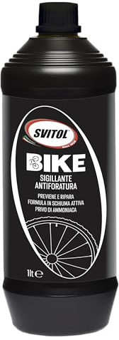 SVITOL BIKE Sigillante Antiforatura - Previene e Ripara, 1Lt | Formula in Schiuma Attiva, Privo di Ammoniaca