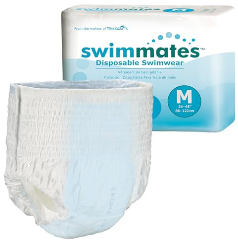 Swimmates Lot de 20 sous-vêtements de bain pour adulte avec coutures latérales détachables, unisexe, jetables, taille M (tour de taille 86,4 à 121,9 cm), lot de 20