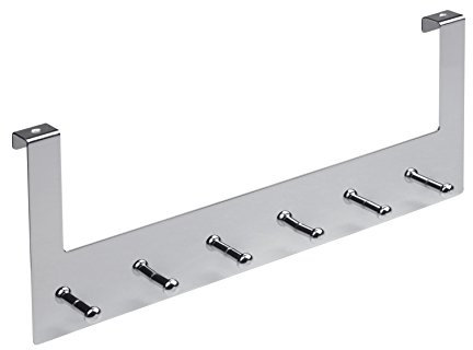 Metafranc 262627 Türgarderobe 300 mm verchromt, 6 Haken, Silber