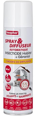 Beaphar Dog Insecticide Habitat 80 m² 250 ml Spray/Diffuser