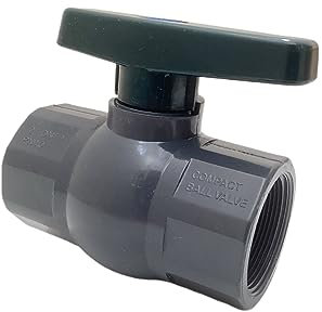 Van Unternehmen Pro Series PVC Kugelhahn. Schedule 80. Full Port, Kompakt achteckig Kugelhahn 2 Grau/Grün