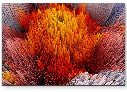 Paul Sinus Art Leinwandbilder | Bilder Leinwand 120x80cm Feuer - abstrakt