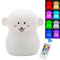 Tekemai Nachtlicht für Kinder, Nachttischlampe aus weichem Silikon, 9 Farben mit Fernbedienung + Touch-Steuerung, wiederaufladbare USB-LED-Multicolor-Lampe für Kind/Schlafzimmer/Geschenk - Affe