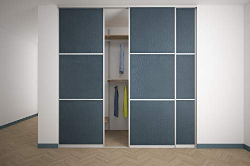 Alucabina - Porta Scorrevole a 3 ante per chiusura cabina armadio. Altezza fino a 304 cm SU MISURA - Larghezza fino a 278 cm
