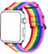 Bandmax Armband kompatibel für Apple Watch 42mm/44mm, LGBT Regenbogen Nylon Gewebe Ersatzarmband Gay Pride Uhrenarmband mit schwarzer Gürtelschnalle für Apple Watch Sport Series 6/5/4/3/2/1/SE