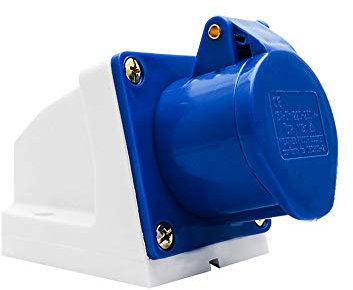 Enchufes y enchufes industriales azules BE-TOOL 32A 220v IP44 Enchufe de sitio industrial de 3 pines y enchufe de pared Impermeable IP44 Conector de enchufe Enchufe 2P+Tierra Macho/Hembra (#123)