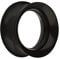 Treuheld® 4mm Silikon Flesh Tunnel - Schwarz - dünner Double Flare Ohr Plug - weich, soft, hautfreundlich, antiallergen & nickelfrei