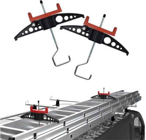 Van Ladder Clamps WIDE HOOK for wide roof rack bars - ideal for Thule wing bars WingBars Evo Easy-Clamp - Crash Tested - CE