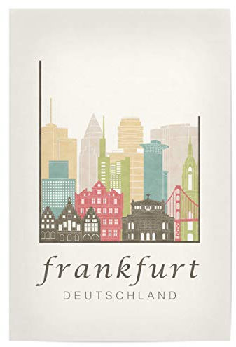 artboxONE Poster 30x20 cm Städte Frankfurt Skyline, Pastel - Bild Frankfurt City Cityscape