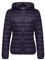 Wantdo Femme Veste en Duvet Manteau Matelassé à Capuche Léger Compressible Veste Coupe-Vent Isolée de Montagne à Capuche Mince Veste d'Extérieur Courte,Violet Foncé A,L