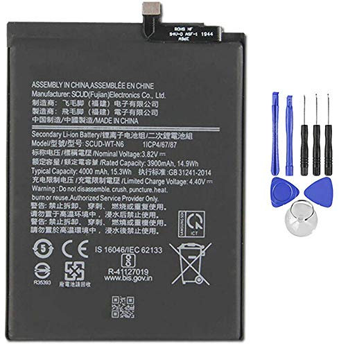 Akku kompatibel mit Samsung A10S - A20S 2019 SCUD-WT-N6 Hohe Kapazität 4000 mAh mit Demontage-Set im Lieferumfang enthalten