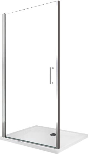 Porte de douche de 8 mm à battant pour installation en niche H.200 réversible (64-68)