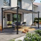 Avril Paris Tonnelle Pergola Murale en Aluminium 3x4m Anthracite - Toile en Polyester Coulissante Rétractable Grise - Pergola Jardin Exterieur - Résistante aux UV - Lisboa