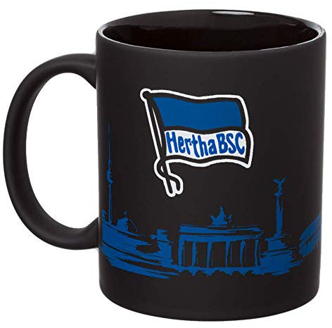 Hertha BSC Berlin Skyline Gummiert Tasse Mug (one size, schwarz)