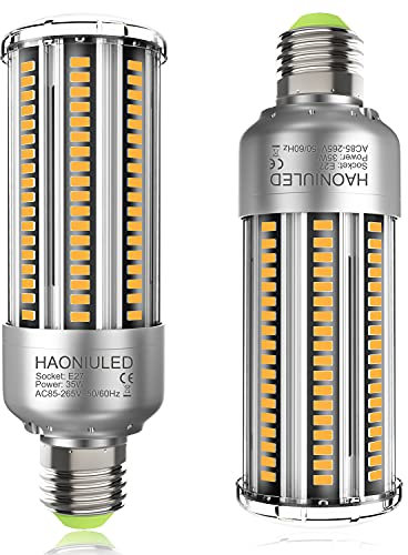 Superhelle E27 LED Glühbirne 35W, Warmweiß 3000K 4000LM Mais Birne, LED E27 Lampe Entspricht Glühlampe 300W, Edison Schraube E27 Maiskolben Led Lampen, Leuchtmittel E27 Nicht Dimmbar, 2er-Pack