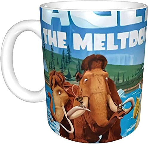KEROTA Ice Age Keramik-Kaffeetasse, große Teetasse für Büro und Zuhause, spülmaschinen- und mikrowellengeeignet
