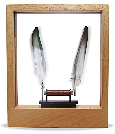 FXNFXLA Langsamer Tanz-Skulpturenrahmen,Slow Down Time Optische Täuschung Skulptur Bilderrahmen Mit LED-Licht, Zeitlupenrahmen, Zur Entspannung(Color:Buchenholz)
